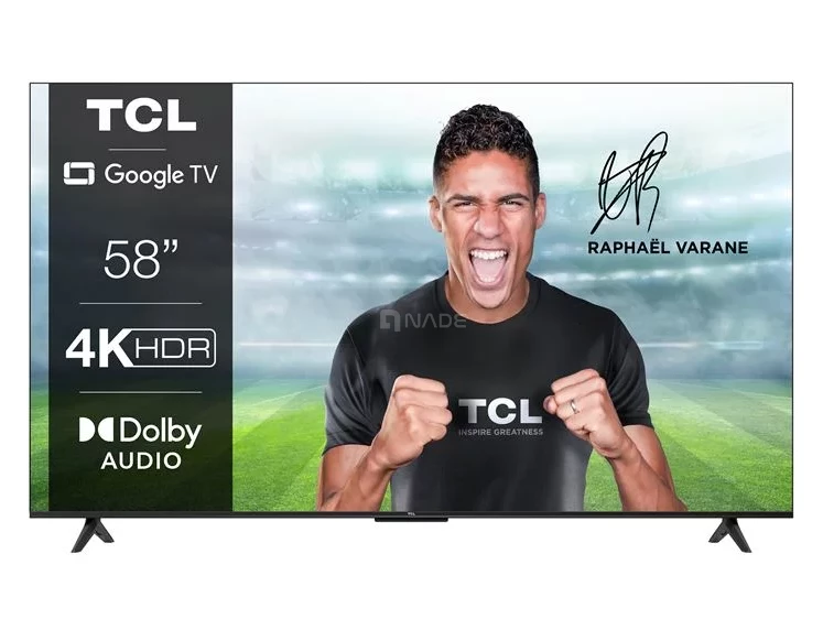 TV TCL LED 147 cm 4K UHD, Google TV, Métal Noir 01291