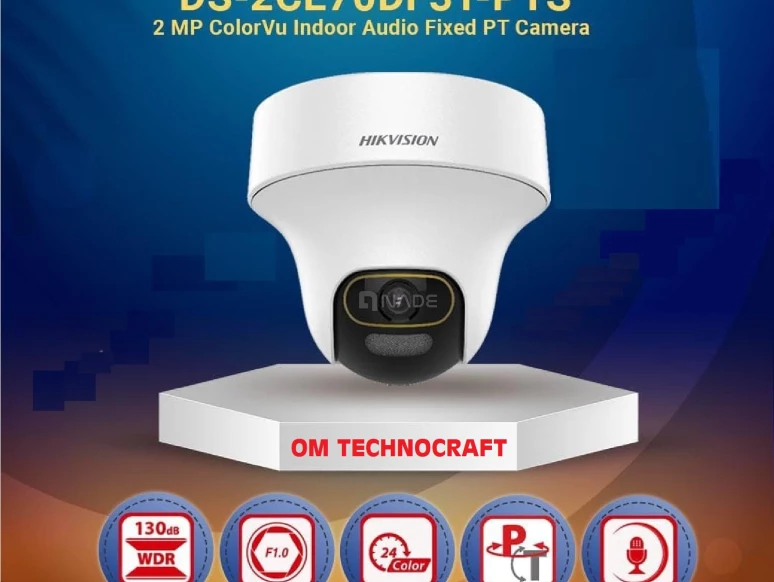 2MP ColorVu Indoor Audio Fixed PT Camera-01415-1