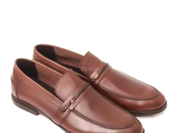 Mocassin En Cuir Souple -  Marron-01545-1