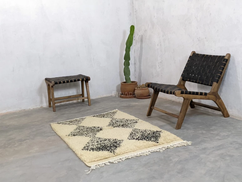 Petit tapis traditionnel Azilal à Casablanca-02242-2