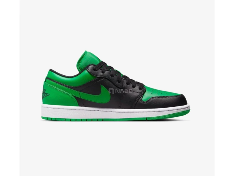 Chaussure Noire - Verte Air Jordan 1 Low-03181-1