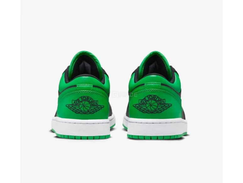 Chaussure Noire - Verte Air Jordan 1 Low-03181-2