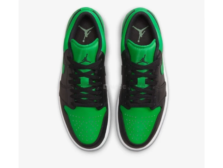 Chaussure Noire - Verte Air Jordan 1 Low-03181-3