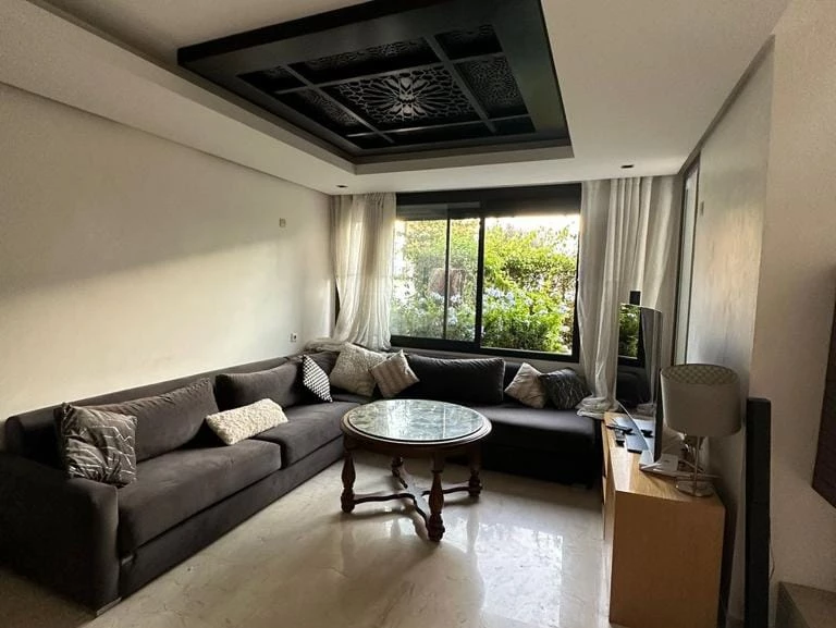  Duplex meublé avec jardin privatif CGI Bouskoura-03483-3