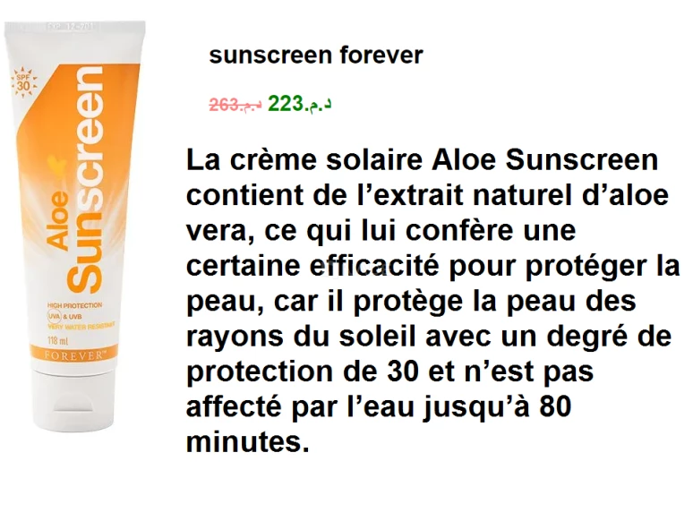 Crème solaire Aloe Sunscreen-03899-1