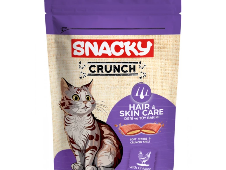 Snacky Cat Crunch P Poulet Peau Et Poils 60 G-03972-1