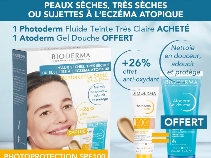 OFFRE Bioderma Photoderm Fluide Max + gel douche 04065