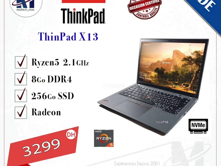 Découvrez le Lenovo ThinkPad X13 Ryzen 5 Pro-04163-1