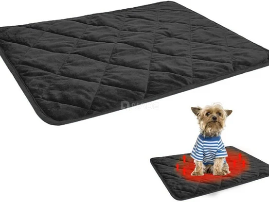 Tapis chauffant noir pour chient et chat moyens-04182-2